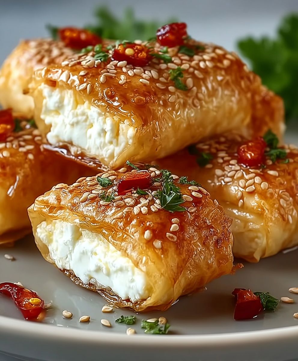 Feta Rolls Chili Honey