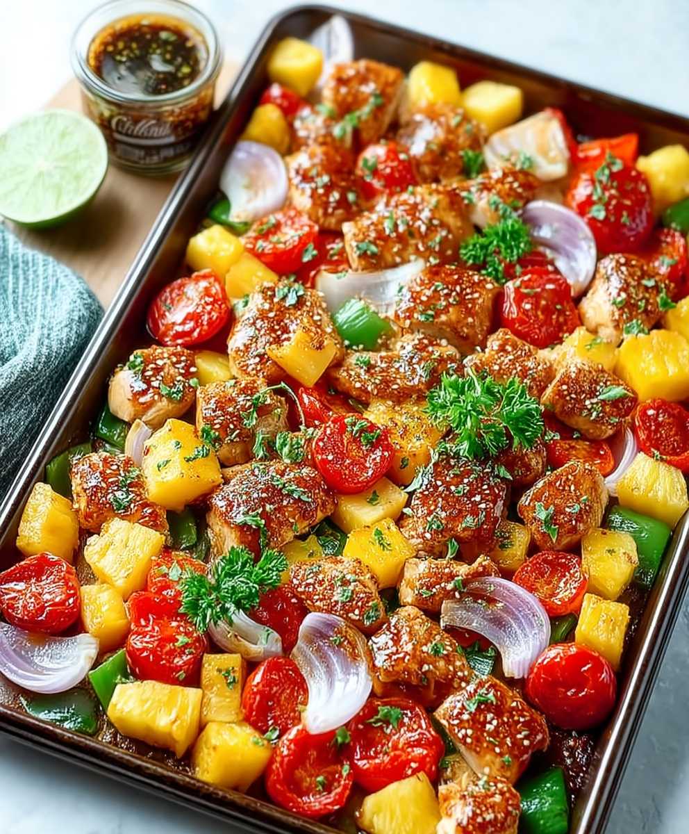 Hawaiian Chicken Sheet Pan