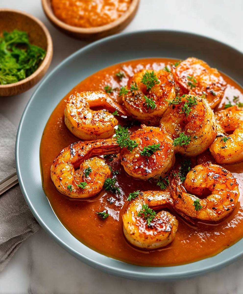Shrimp with Roasted Red Pepper