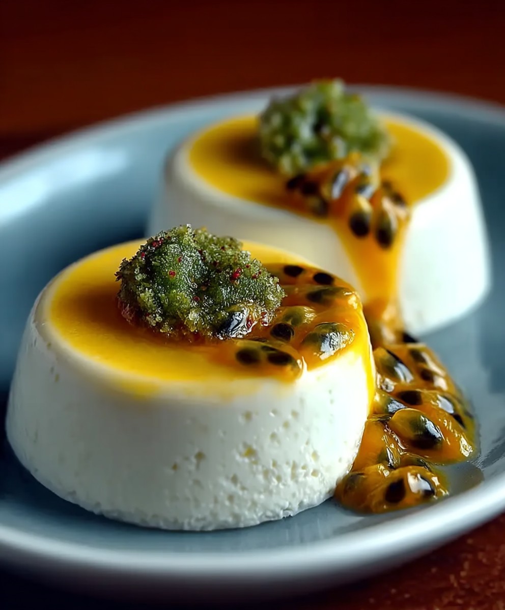 Coconut Passion Fruit Panna Cotta