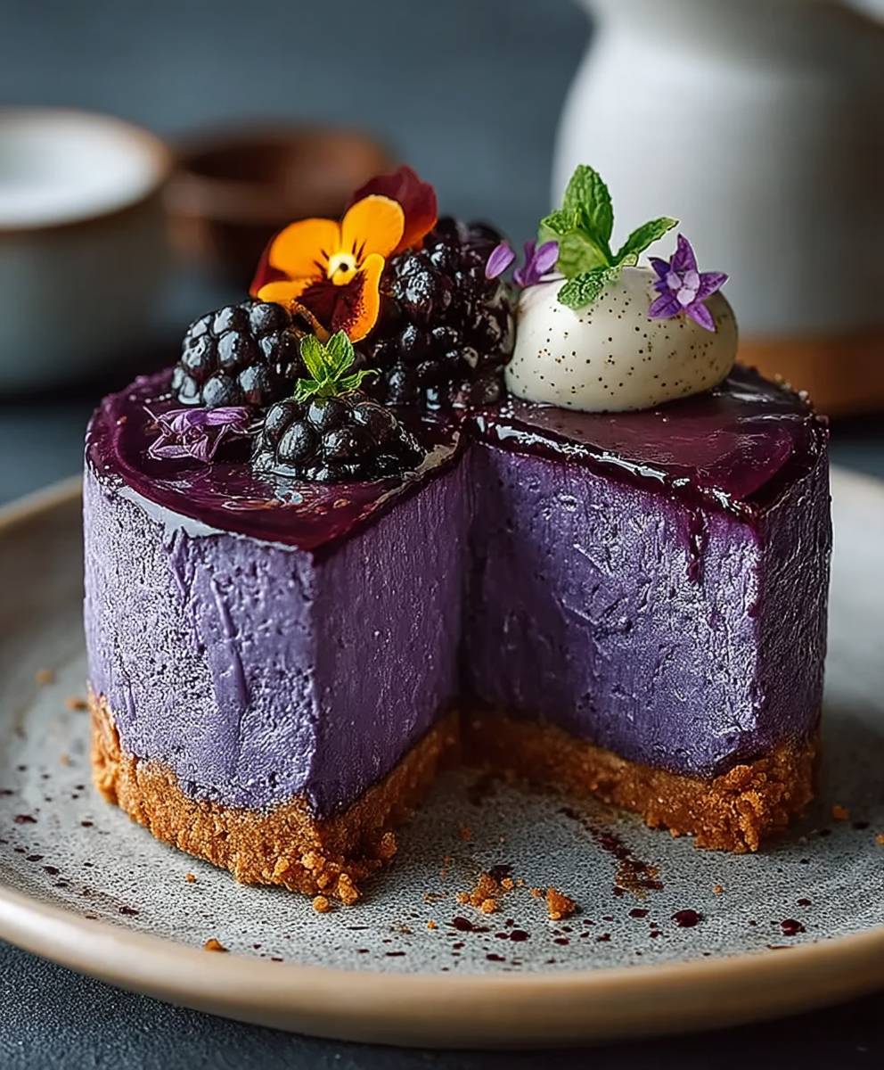 Purple Sweet Potato Cheesecake