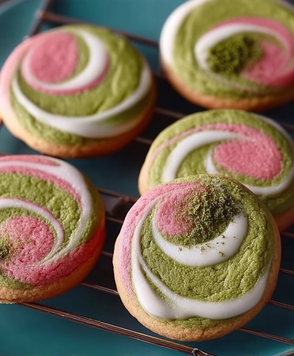 Strawberry Matcha Cookies