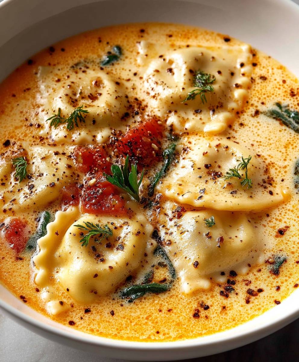 Tuscan Ravioli Soup