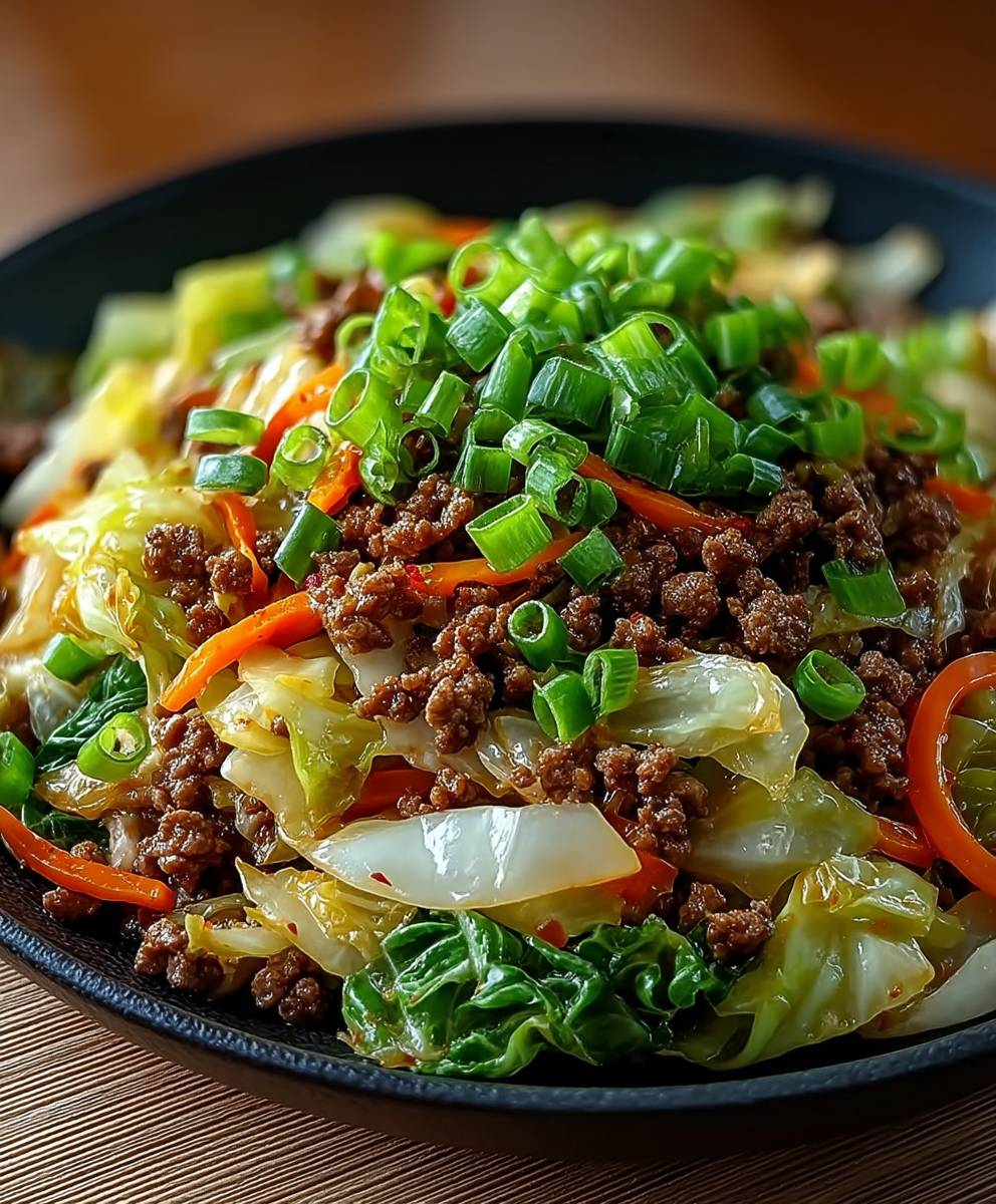 Chinese ground beef stir fry