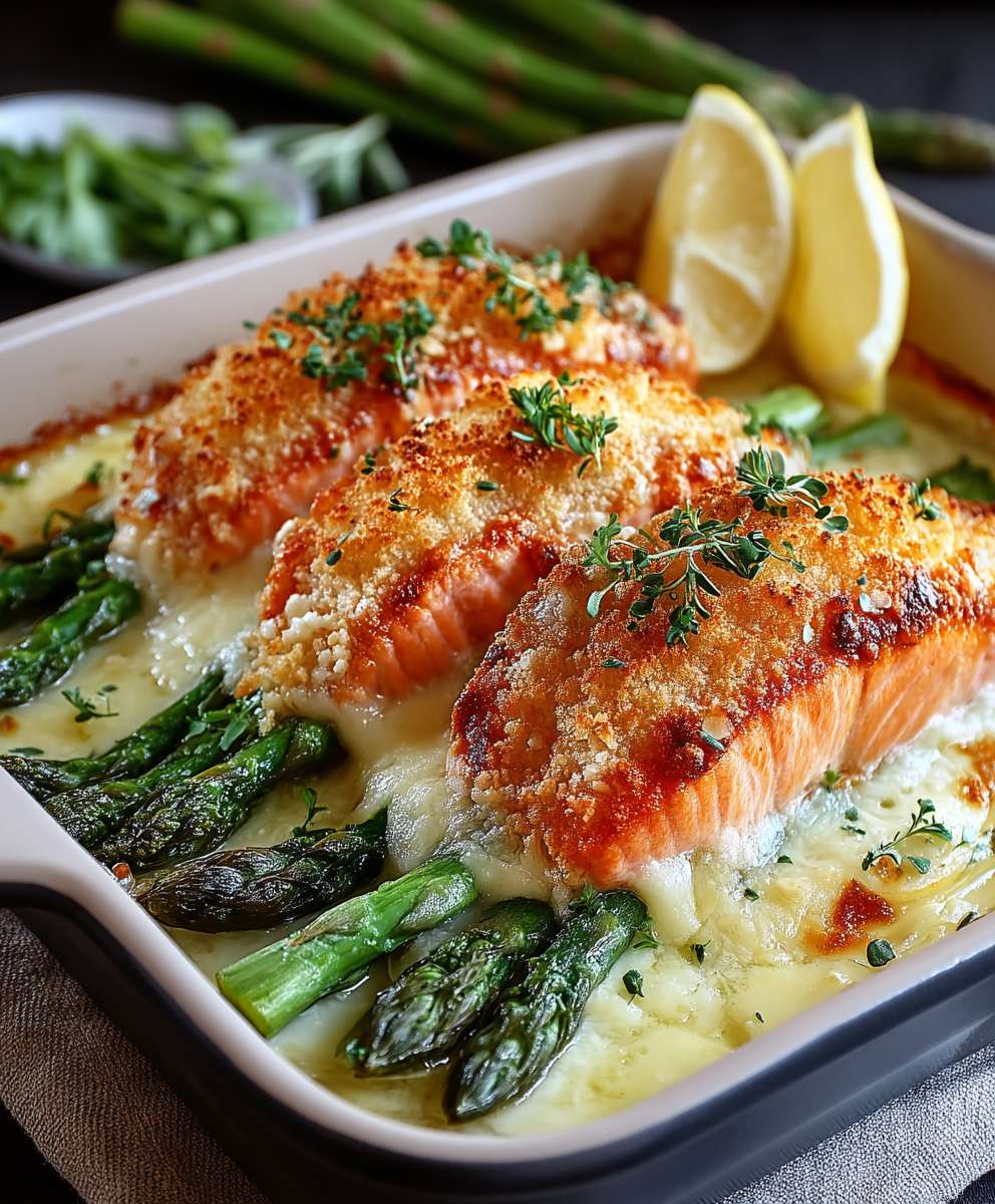 Salmon Asparagus Gratin