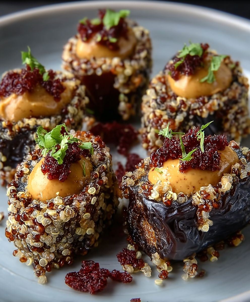 Quinoa Crunch Stuffed Dates