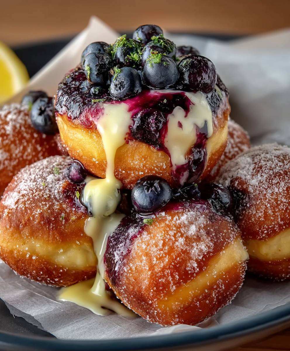 Blueberry Lemon Curd Donut