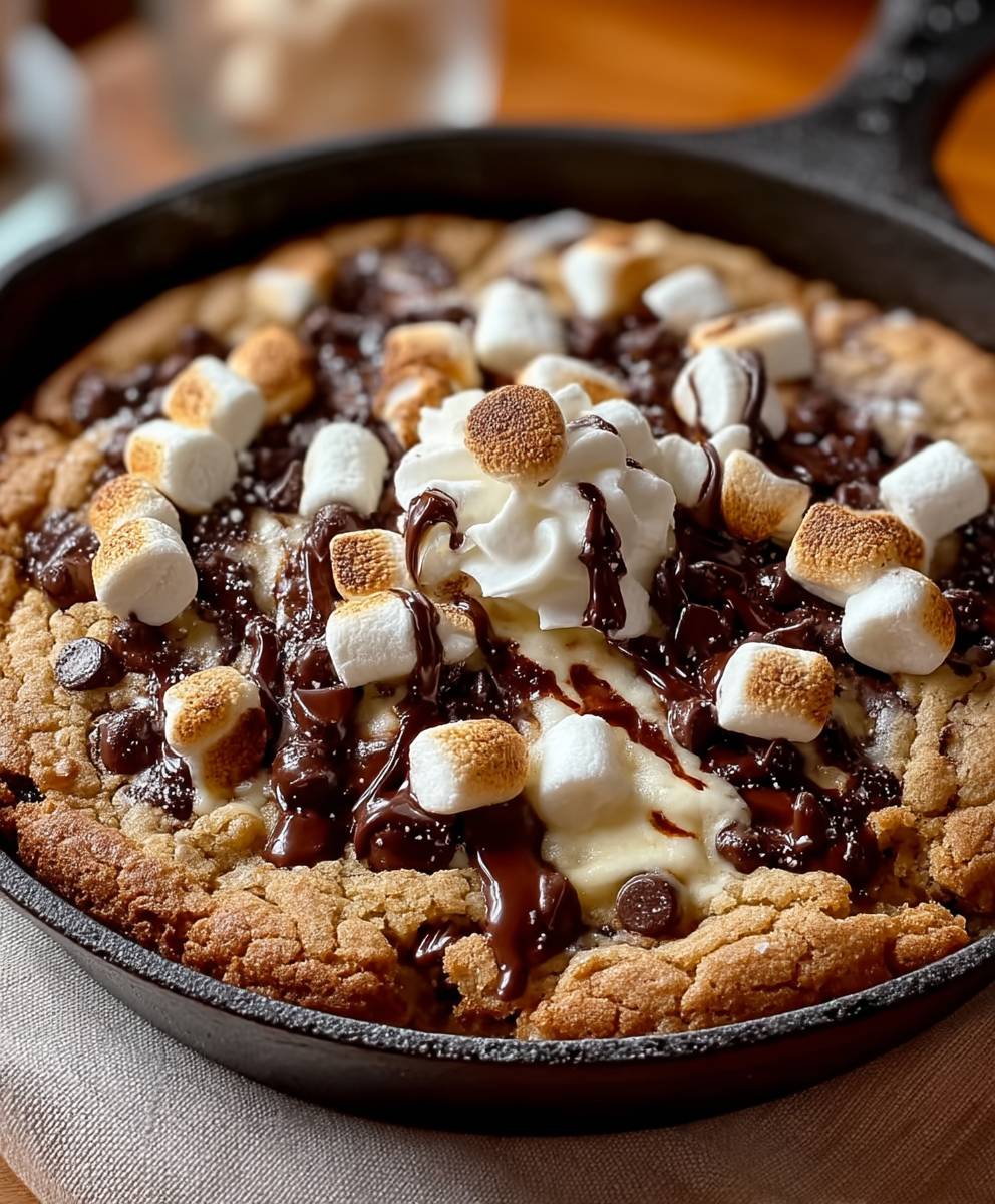 Smores Chocolate Chip Cookie Skillet