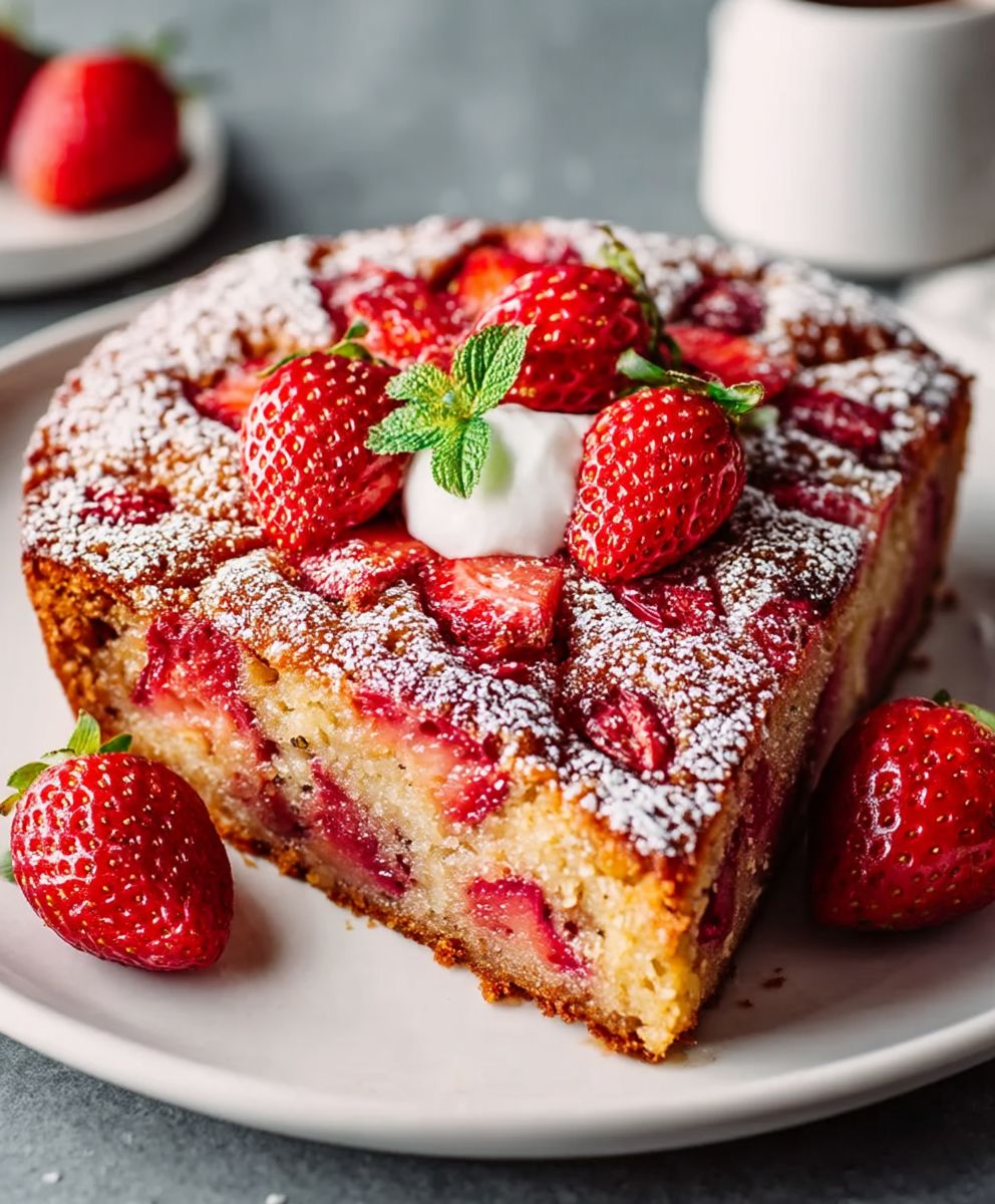 Strawberry Rhubarb Cake