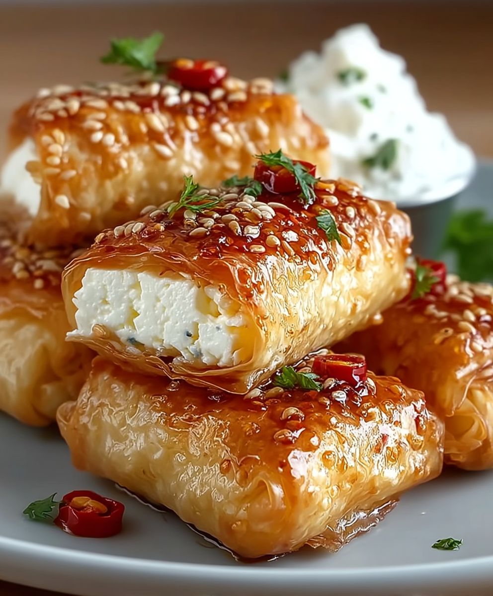 Feta Rolls Chili Honey