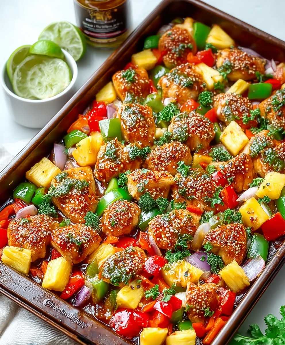 Hawaiian Chicken Sheet Pan