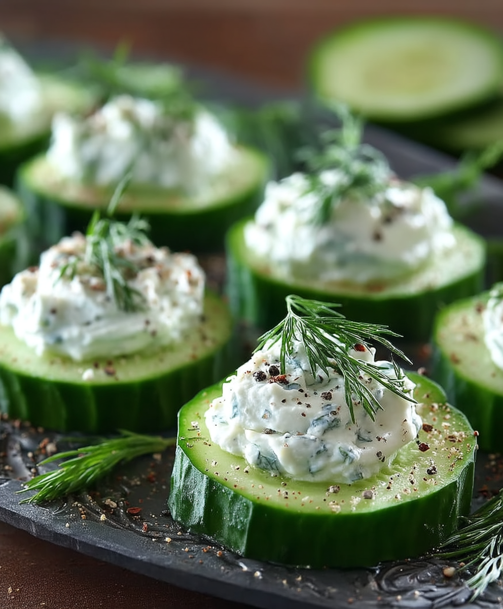 Cucumber Bites Cream Cheese