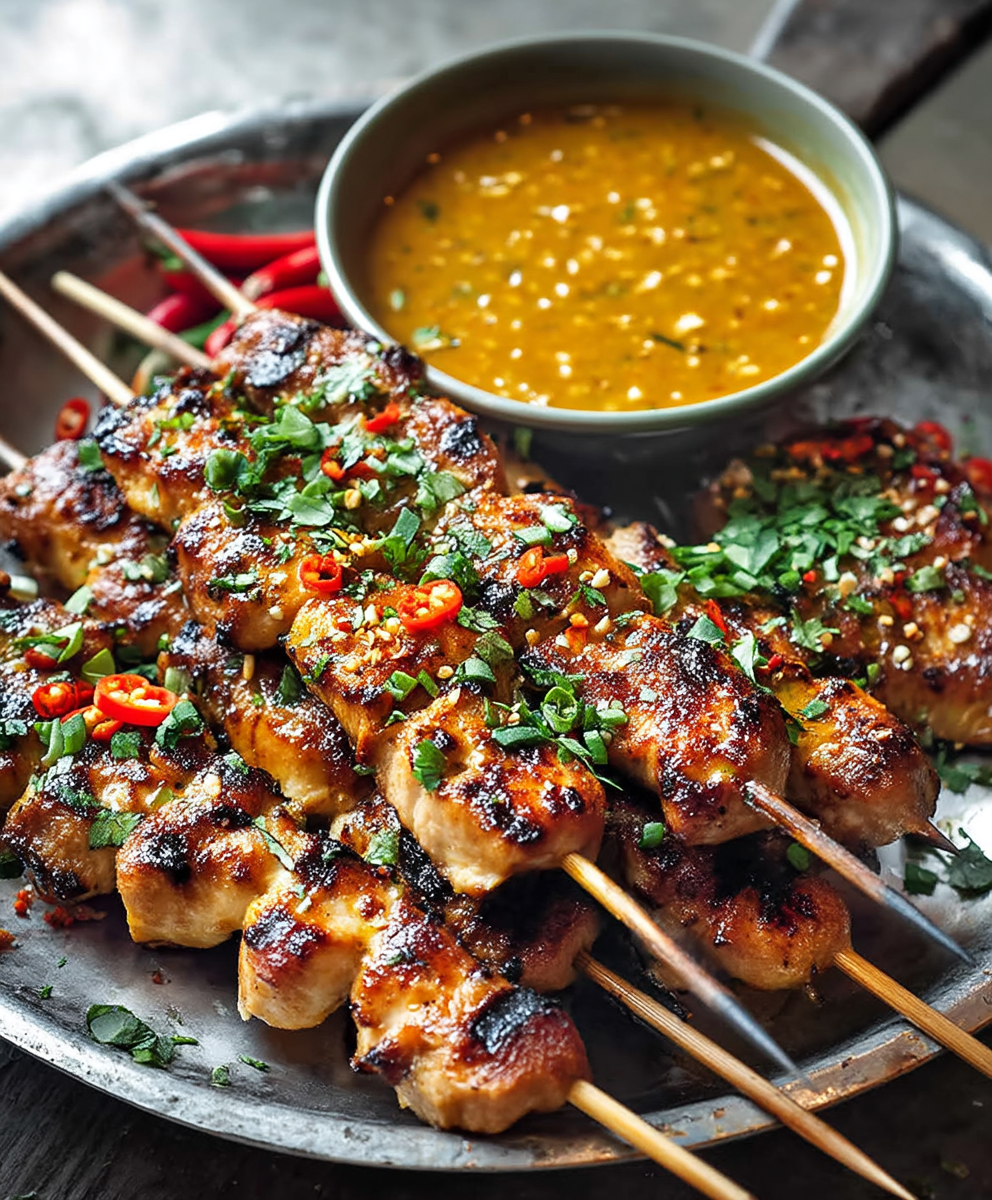 Thai Coconut Chicken Skewers