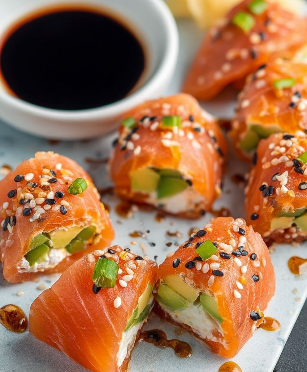 Keto Smoked Salmon Sushi