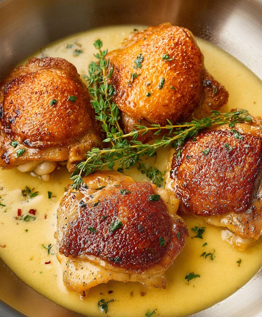 Pan Seared Chicken Thighs