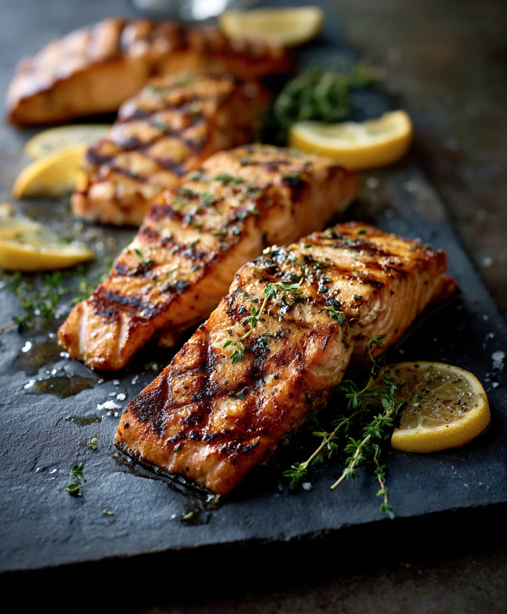 Grilled Salmon With Zesty Lemon