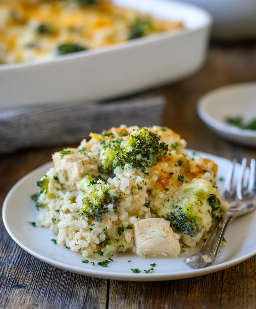 Creamy Chicken Broccoli Rice Casserole: Family Favorite
