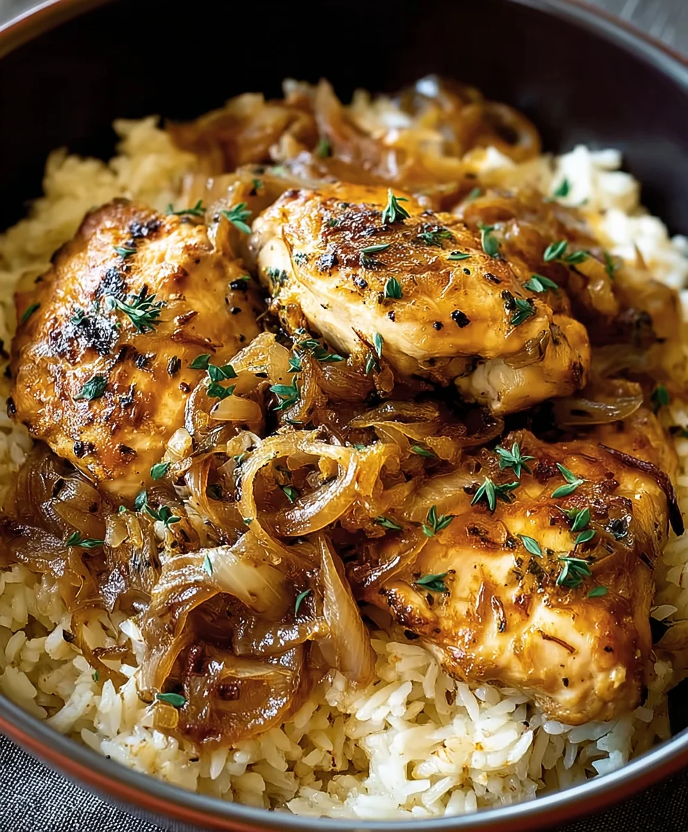 French Onion Chicken Rice: Easy, Cheesy & Flavorful Dinner