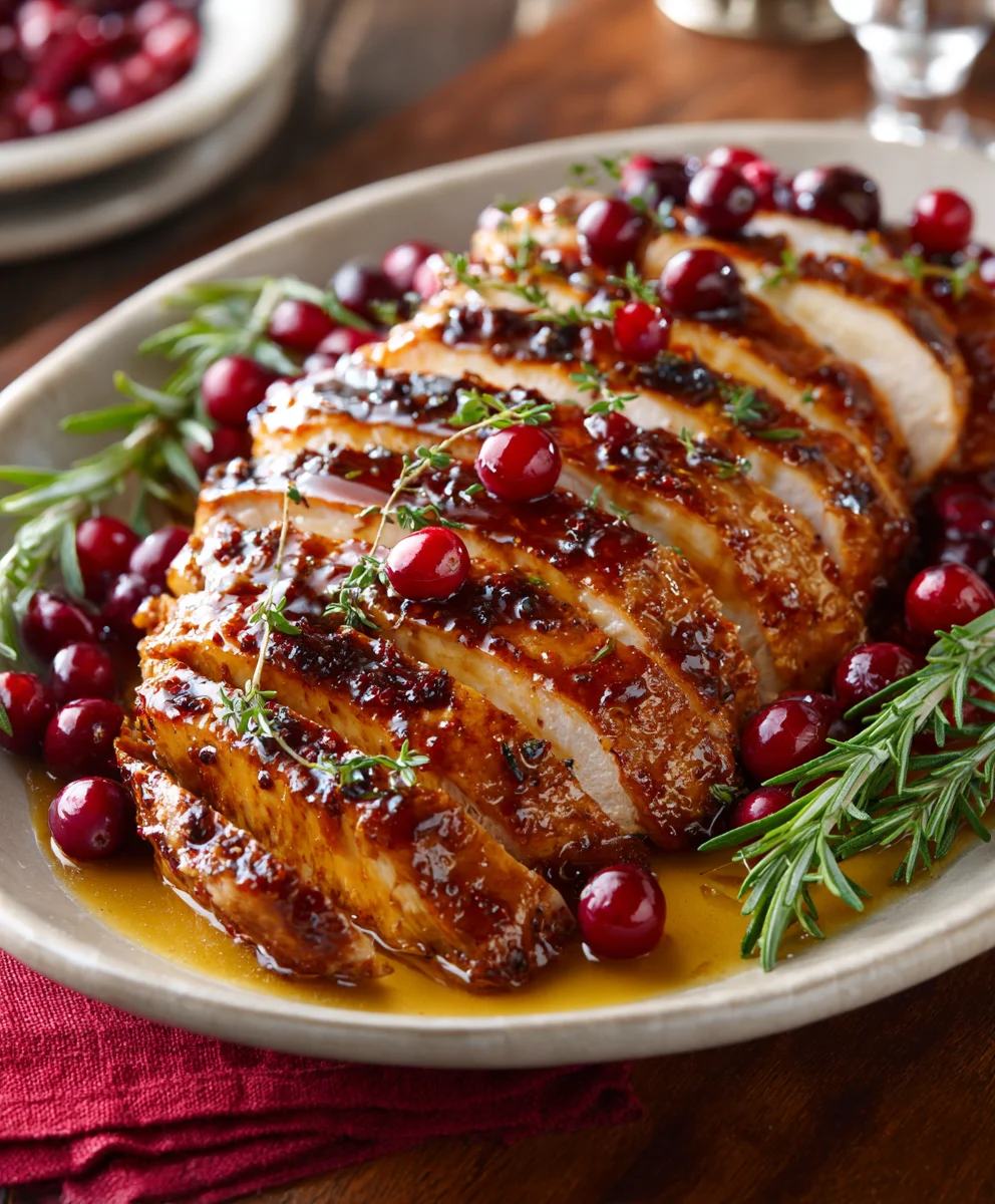 Cranberry Orange Glazed Turkey Breast