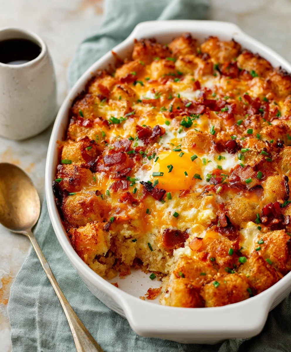 Easy Tater Tot Breakfast Casserole