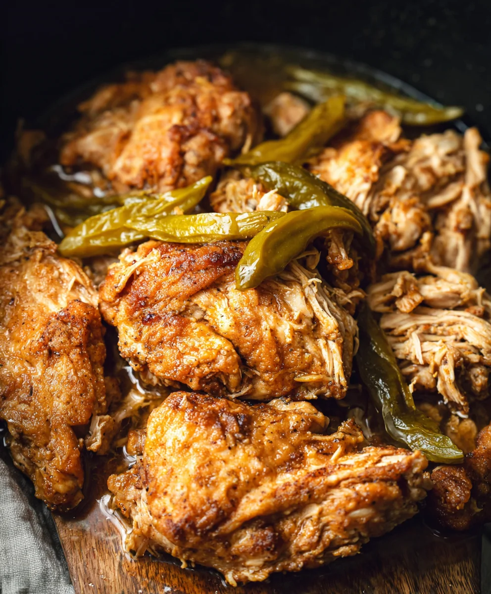 Easy Mississippi Chicken Recipe – Slow Cooker Comfort Food.