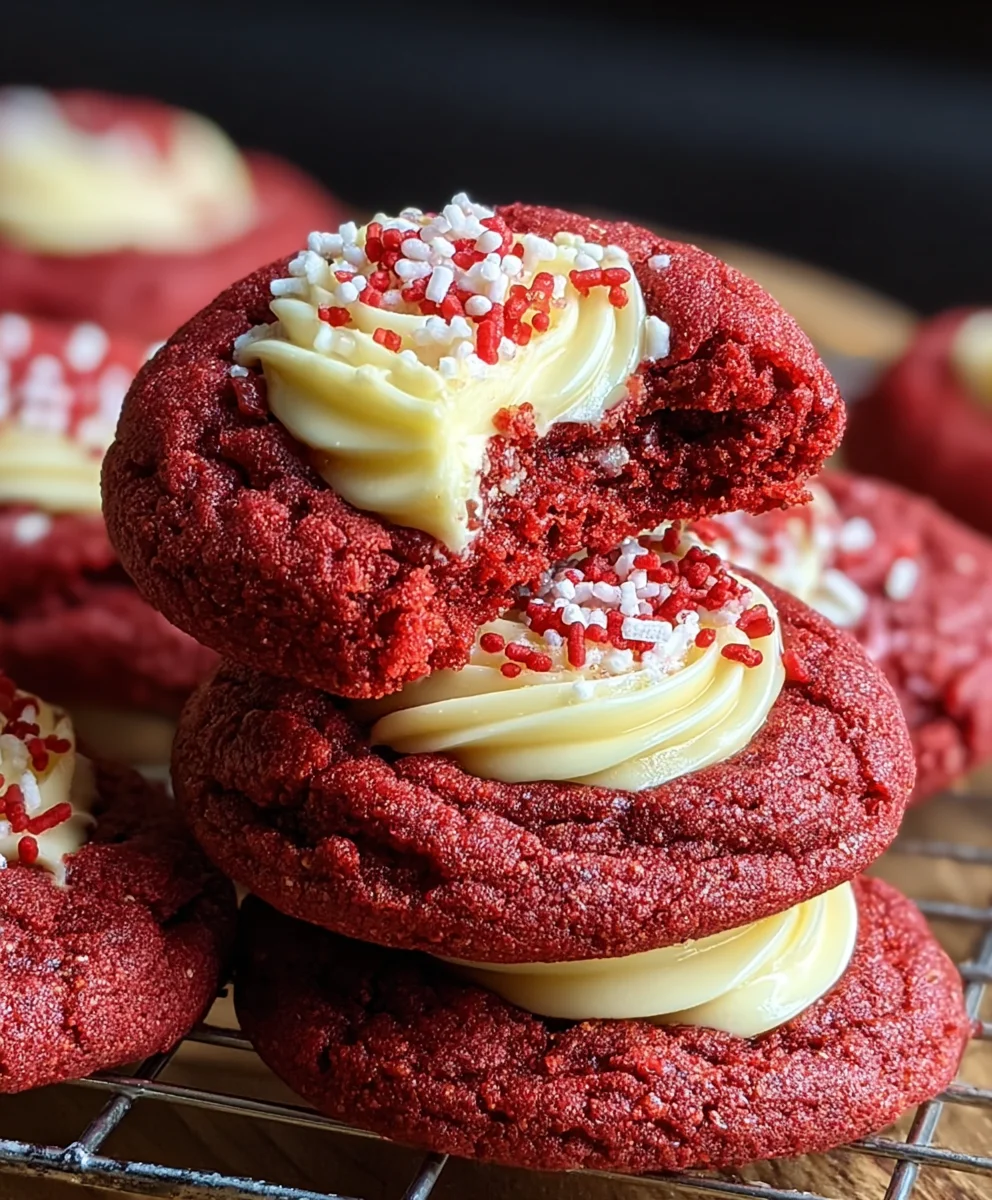 Best Cream Cheese Red Velvet Cookies Recipe - Soft & Chewy