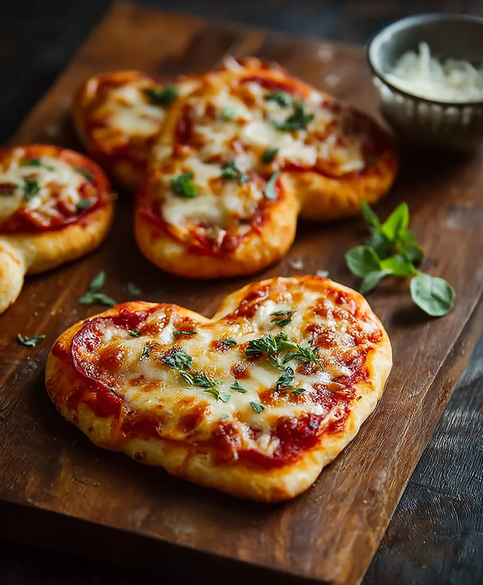 Mini Heart Pizzas: Cute, Easy & Delicious Bite-Sized Treat!
