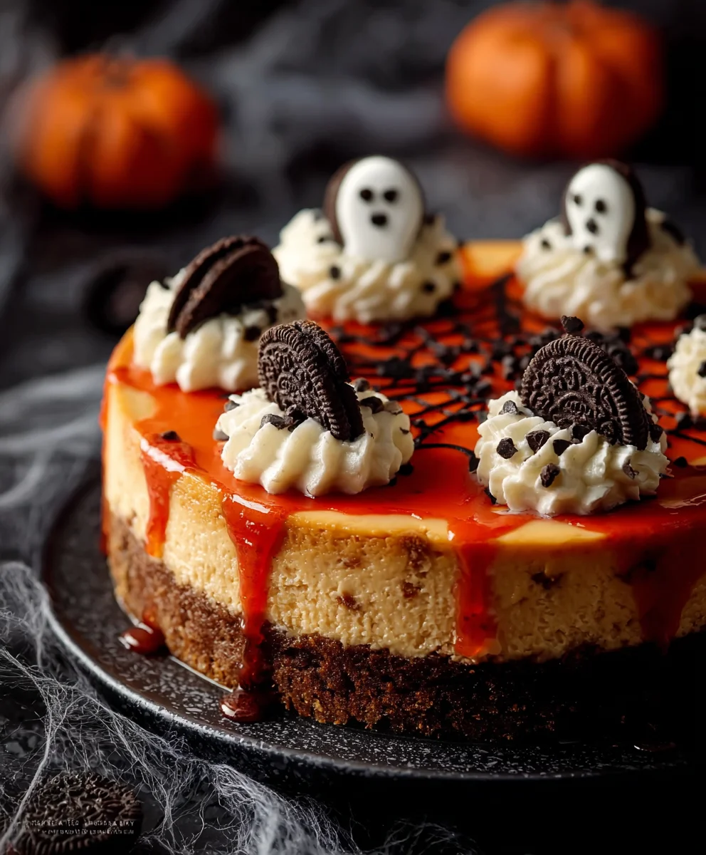 Spooky Halloween Cheesecake: A Deliciously Creamy Treat!
