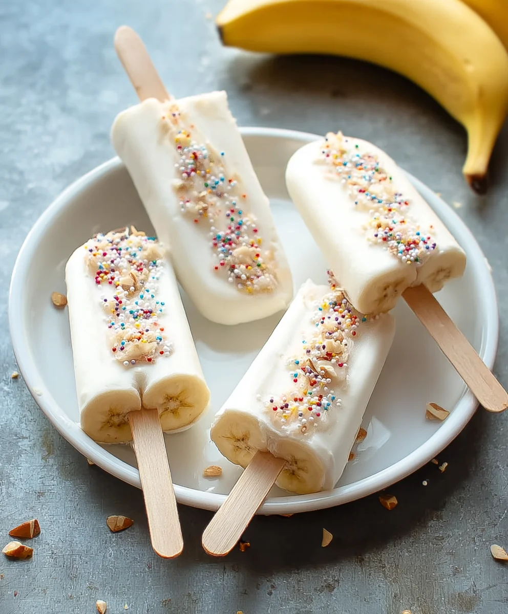 Frozen Banana Yogurt Pops: Healthy, Easy, Delicious Treat!