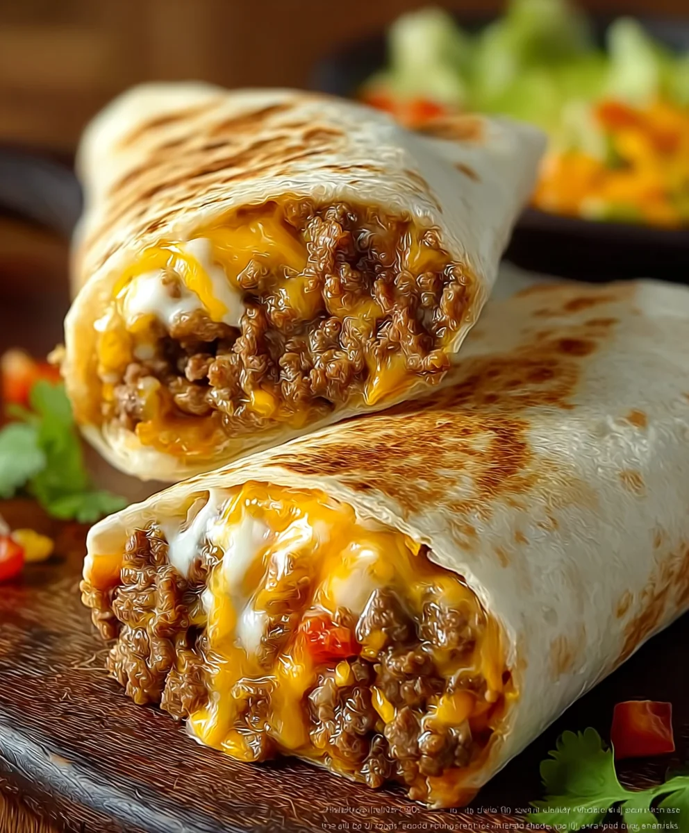 Cheesy Beef Burrito Delight Recipe – Easy & Flavorful