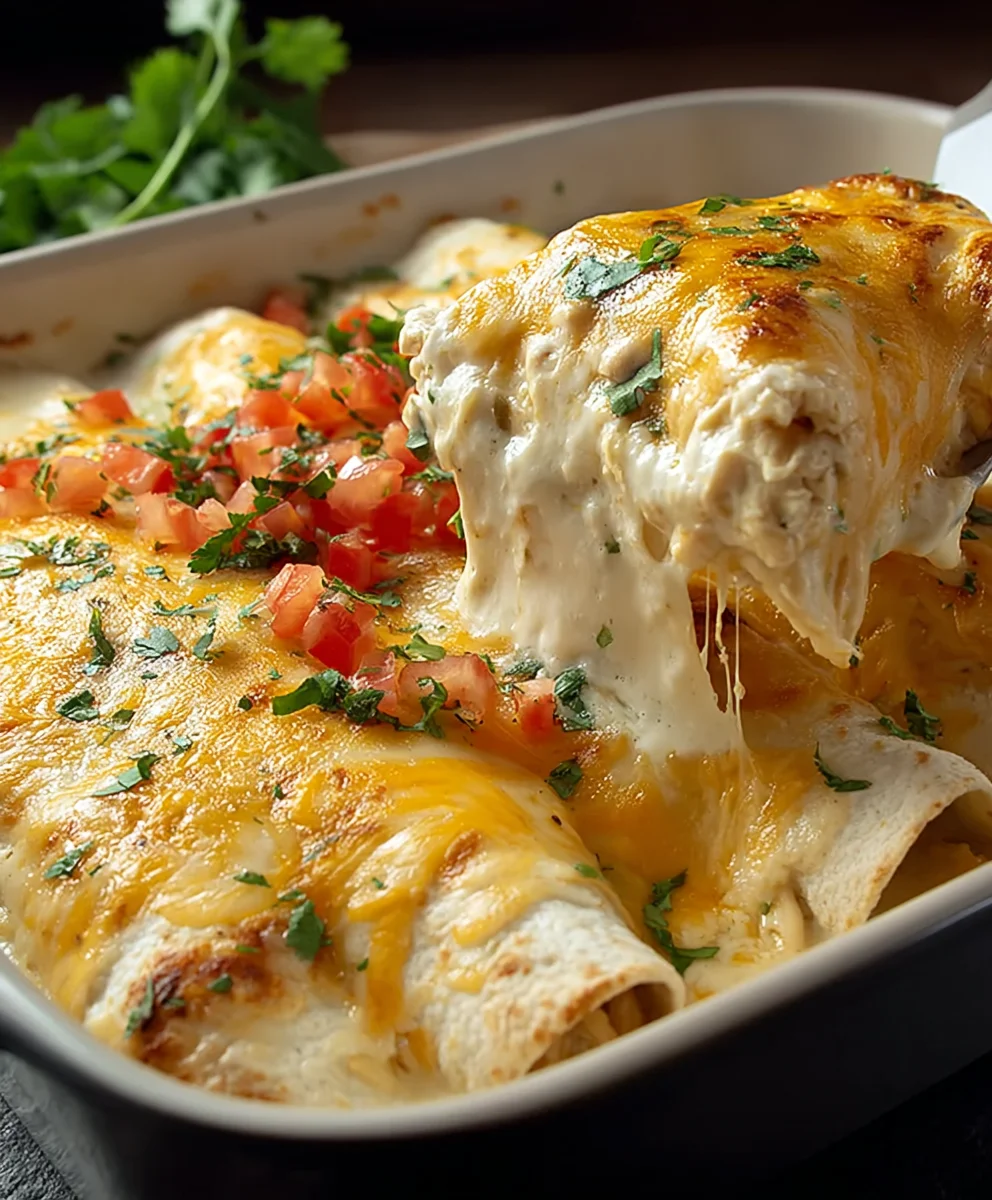Easy White Chicken Enchiladas Recipe - Quick & Delicious!