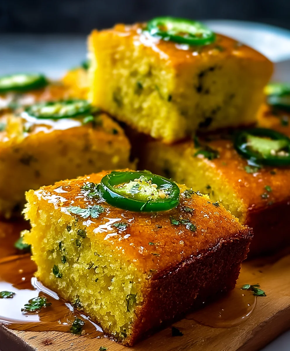 Jalapeno Cornbread: Sweet & Spicy with Lime Honey Glaze!