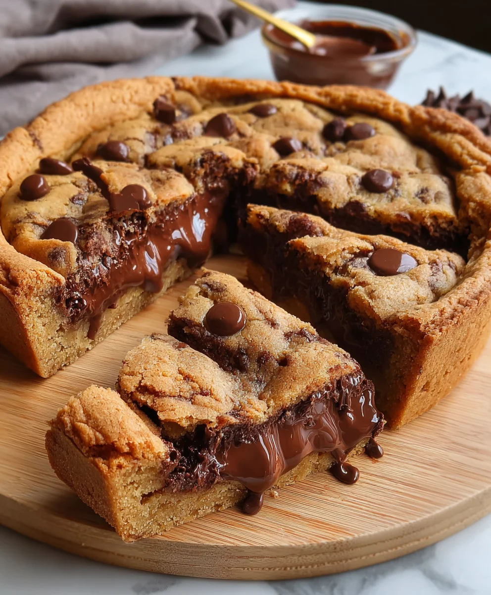 Nutella Stuffed Cookie Pie: Easy Dessert Perfection!