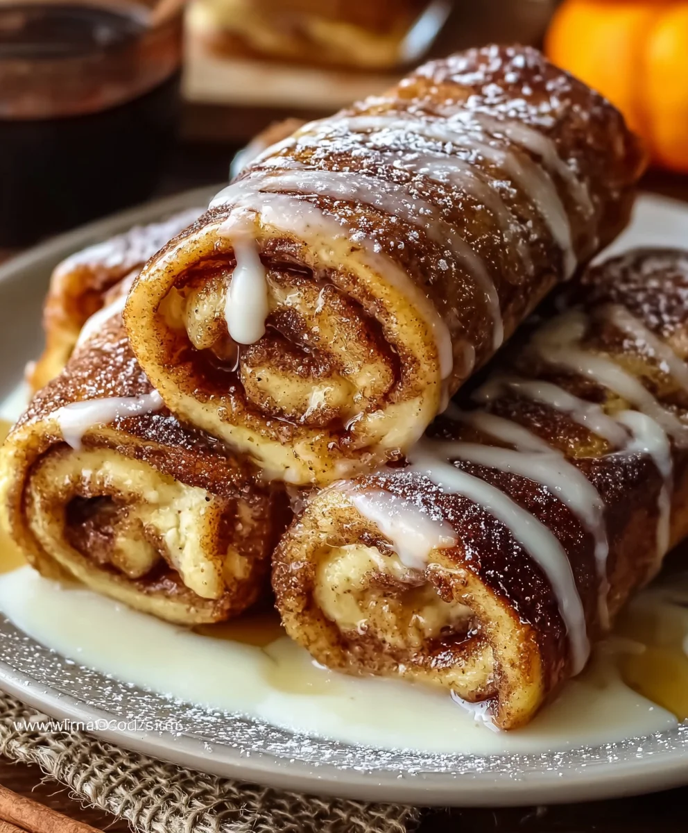 Ultimate Fall Cinnamon Roll French Toast Roll Ups