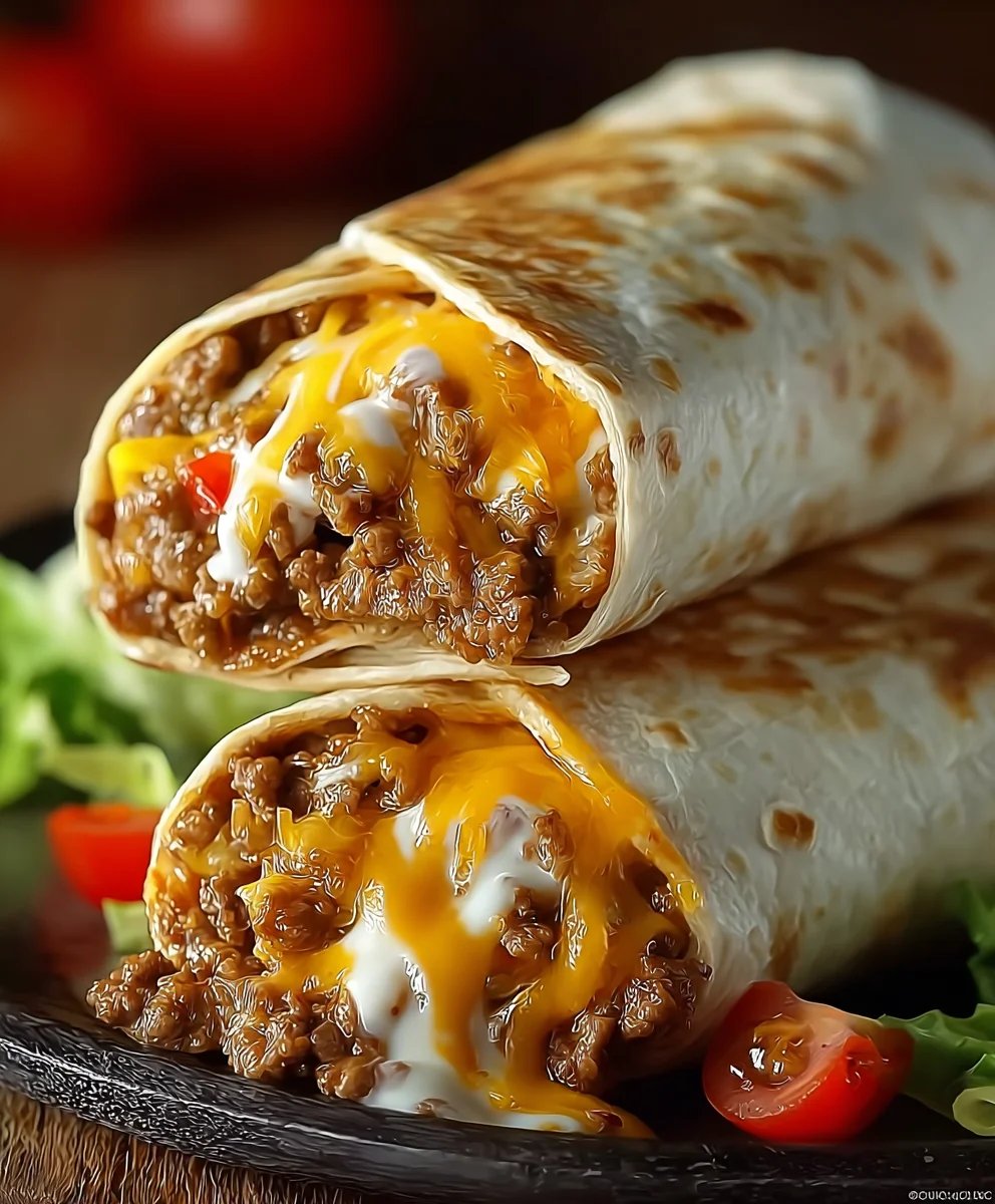 Cheesy Beef Burrito Delight Recipe – Easy & Flavorful