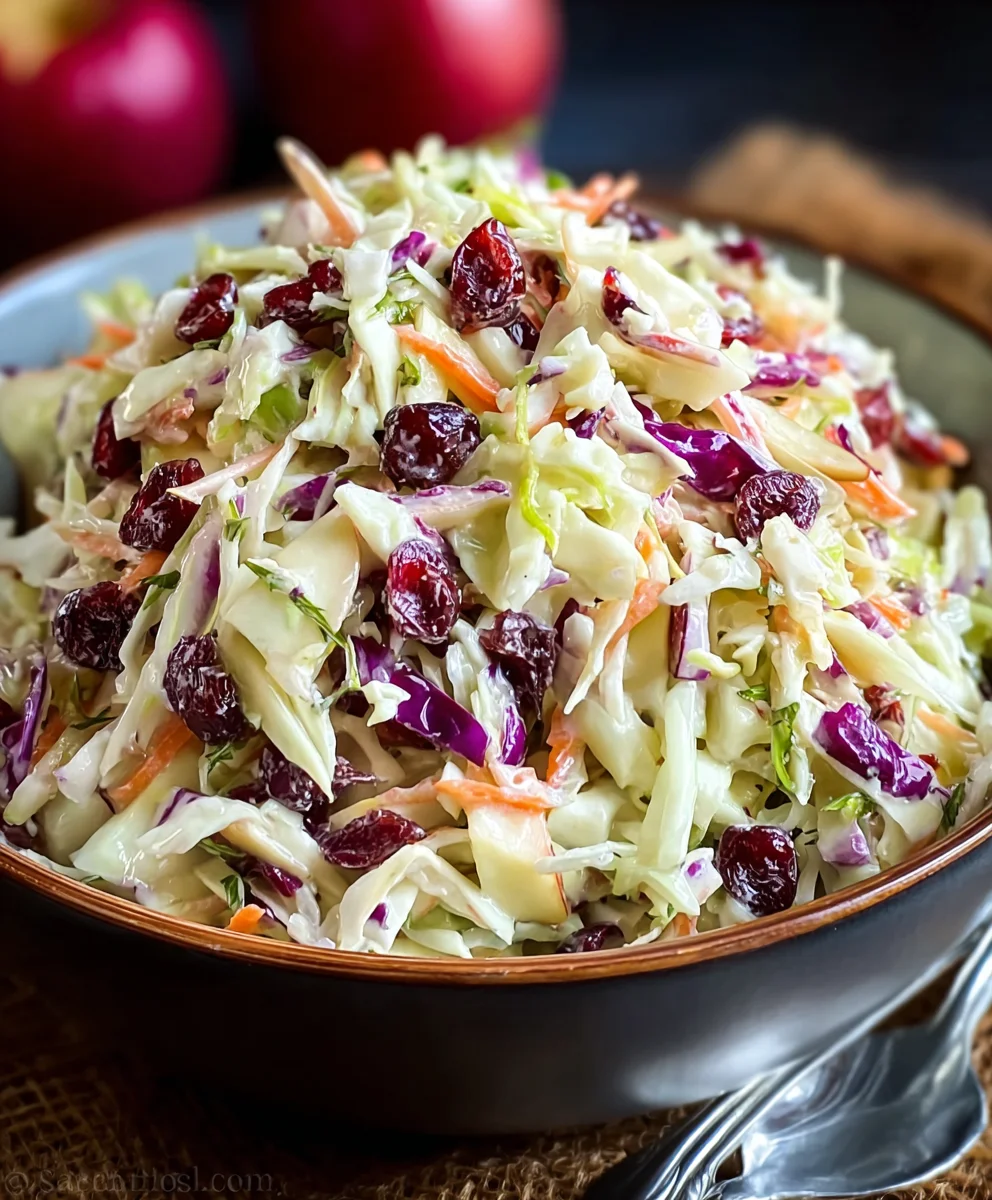 Crunchy Apple Cranberry Coleslaw: Your New Favorite Side