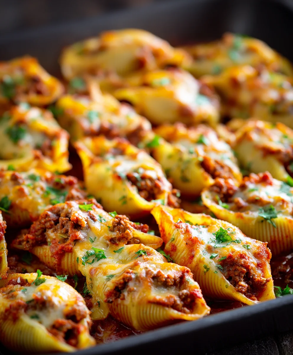 Cheesy Beef Taco Stuffed Shells – Quick Family Recipe