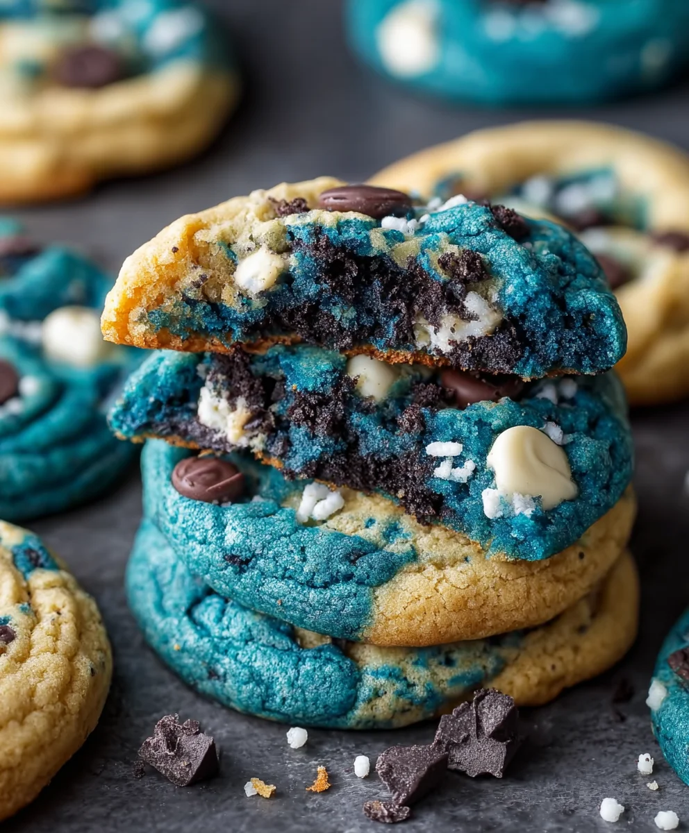 Blue Cookie Monster Cookies