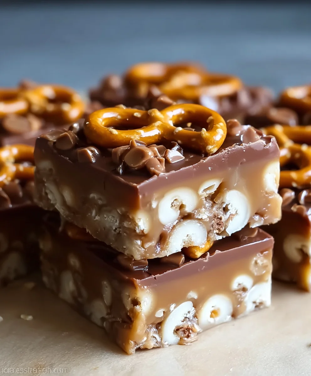 Irresistible No Bake Caramel Pretzel Crack Bars Recipe