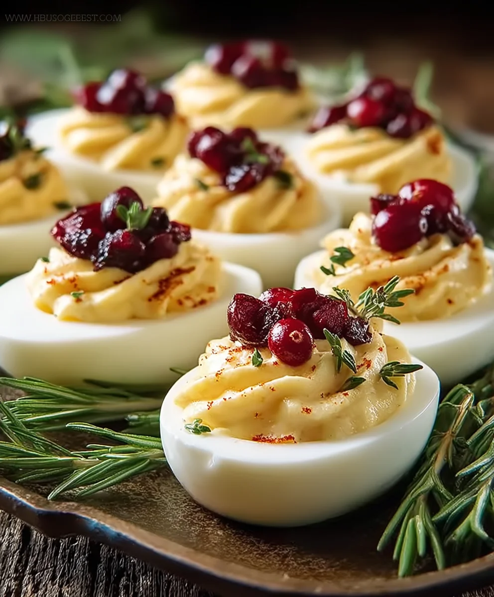 Harvest Cranberry Deviled Eggs: Your Go-To Holiday Treat!