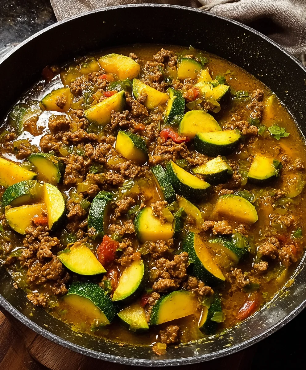 Calabacitas con Carne Molida: Zesty Ground Beef in Salsa Verde