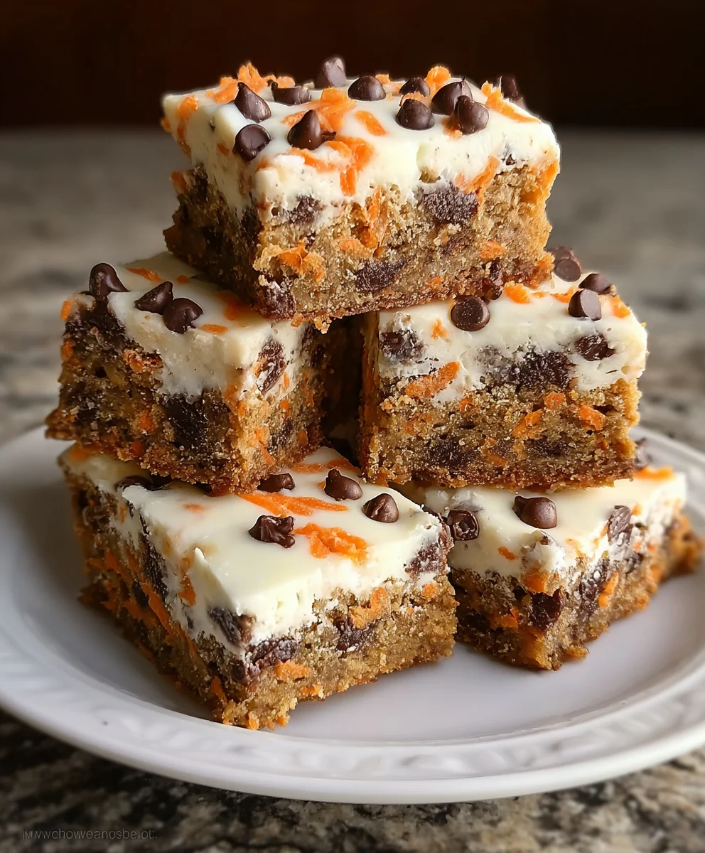 Chocolate Chip Carrot Cake Bars