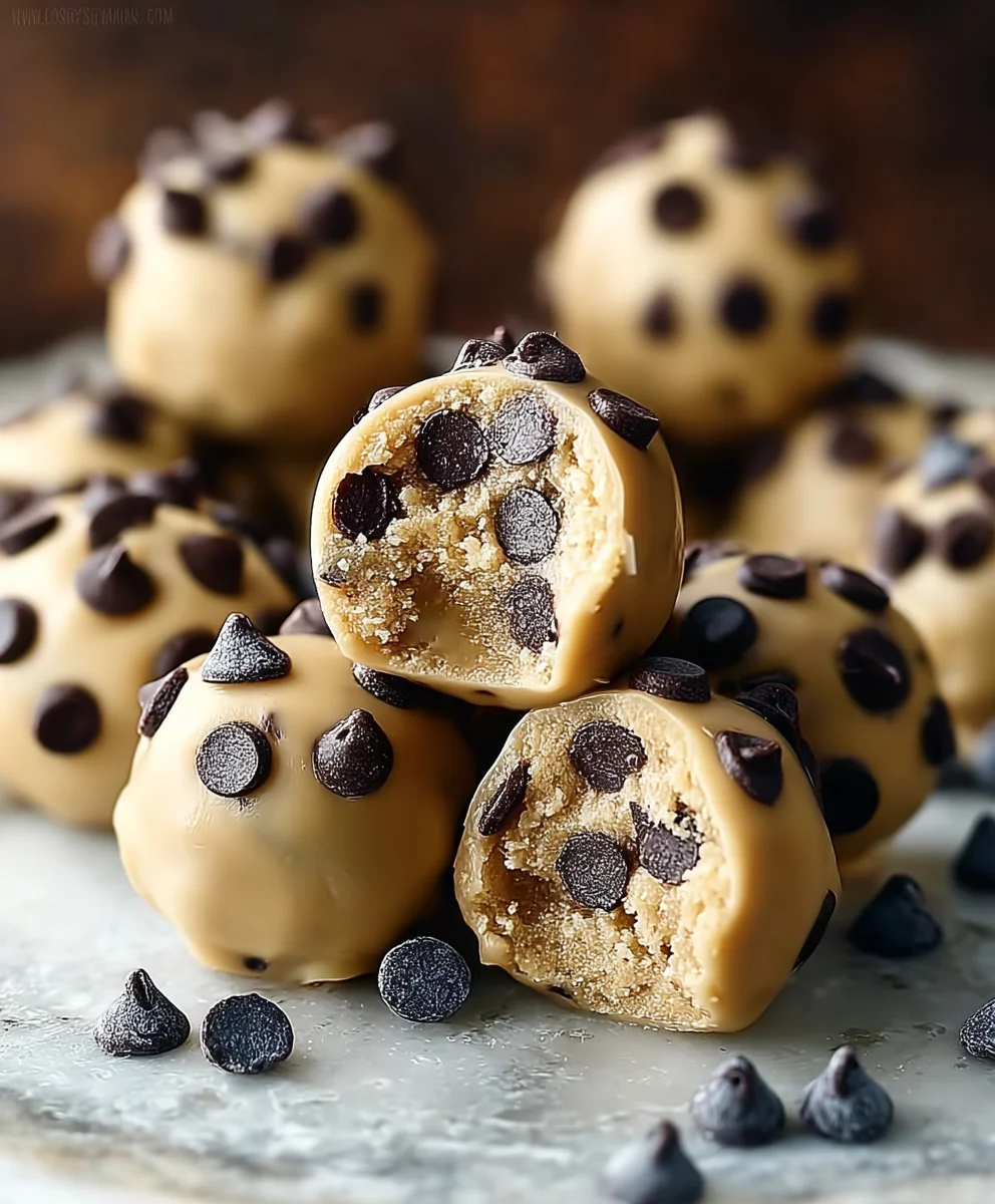Delicious Chocolate Chip Cookie Dough Truffles (No-Bake!)