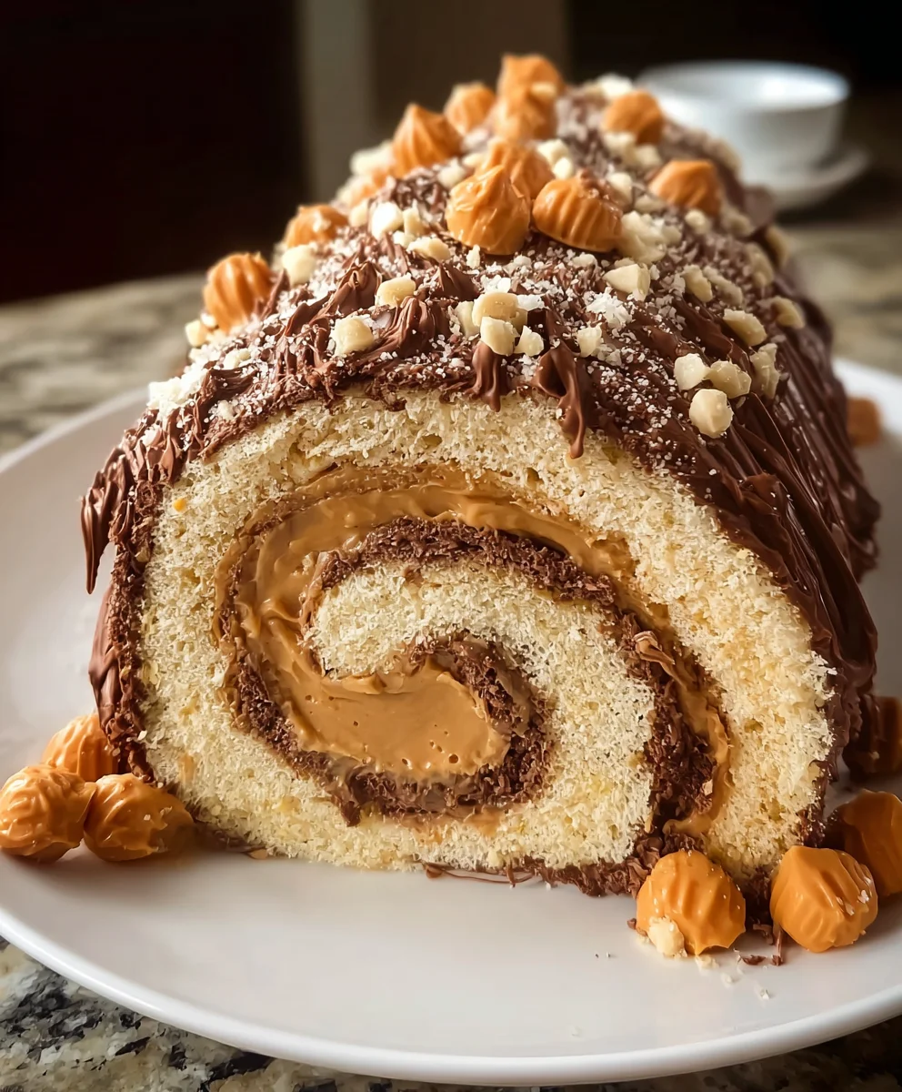 Reese's Peanut Butter Cup Roll Cake