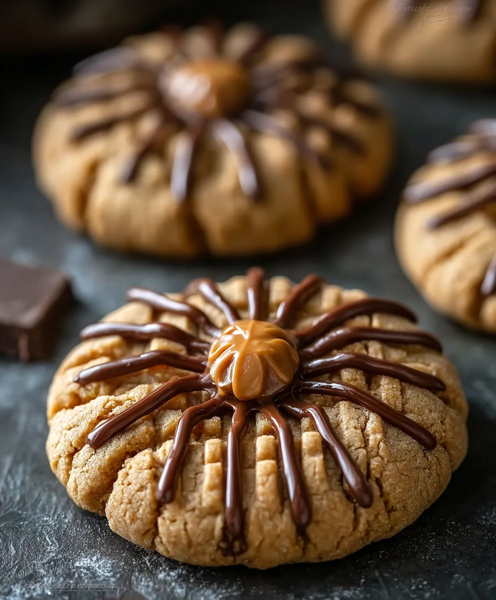 Creepy Crawly Peanut Butter Spider Cookies for Halloween