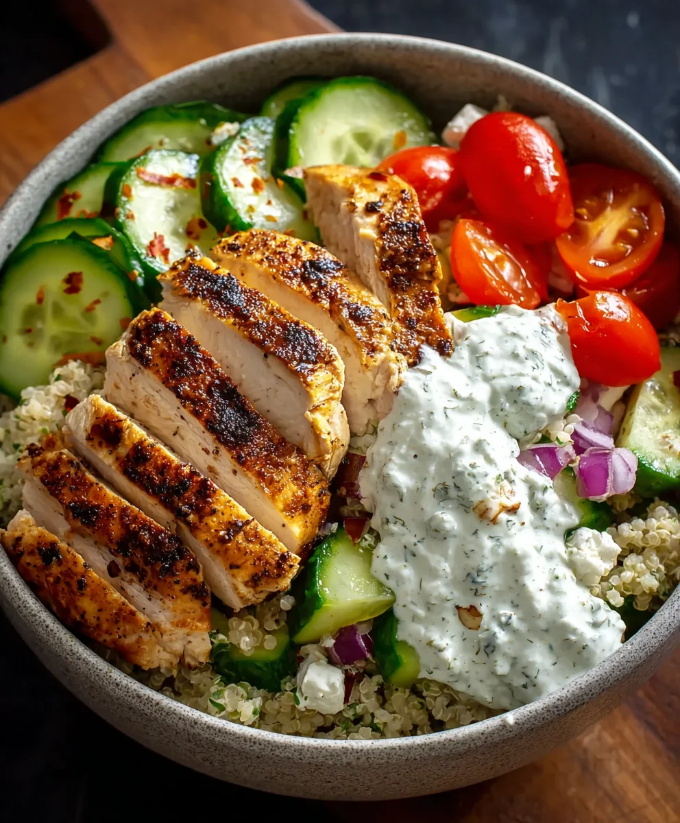 Greek Chicken Gyro Bowl