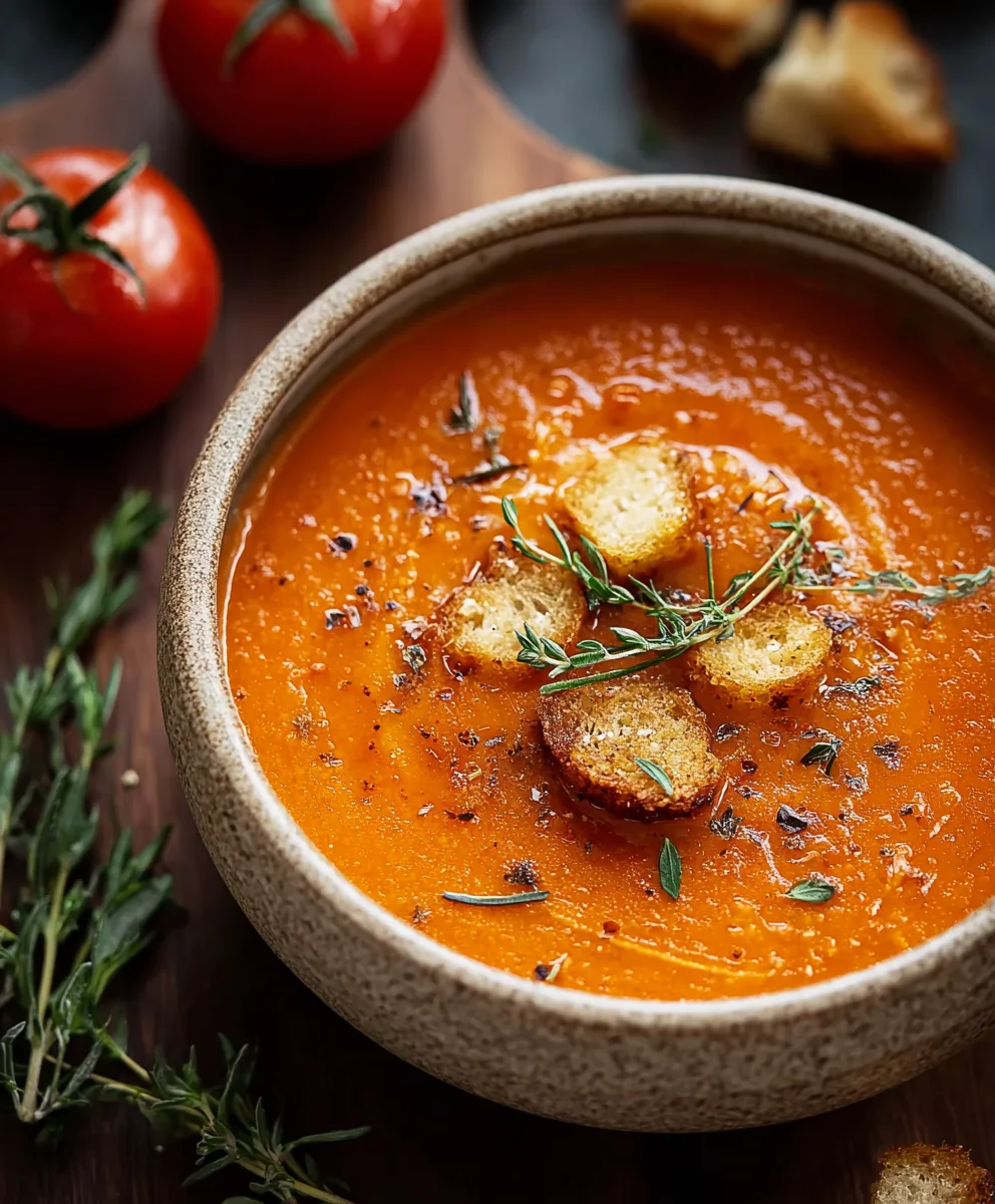 Ultimate Roasted Garlic Tomato Soup: Warm, Rich & Flavorful