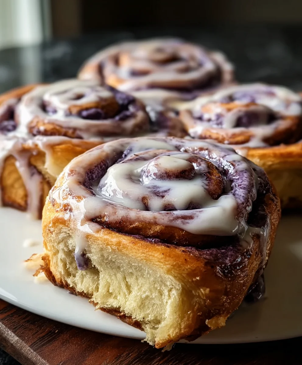 Ube Cinnamon Rolls: Sweet Purple Swirls of Delight!