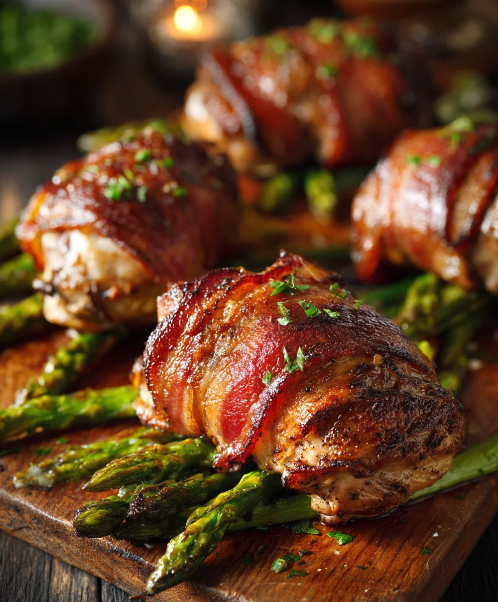 Delicious Beef Bacon Wrapped Garlic Chicken: Dinner Perfection