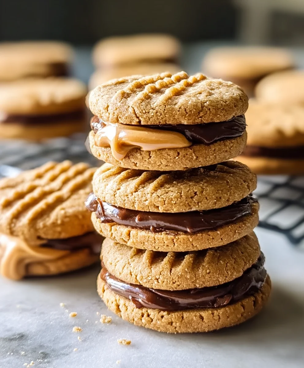 Chewy Peanut Butter Sandwich Cookies